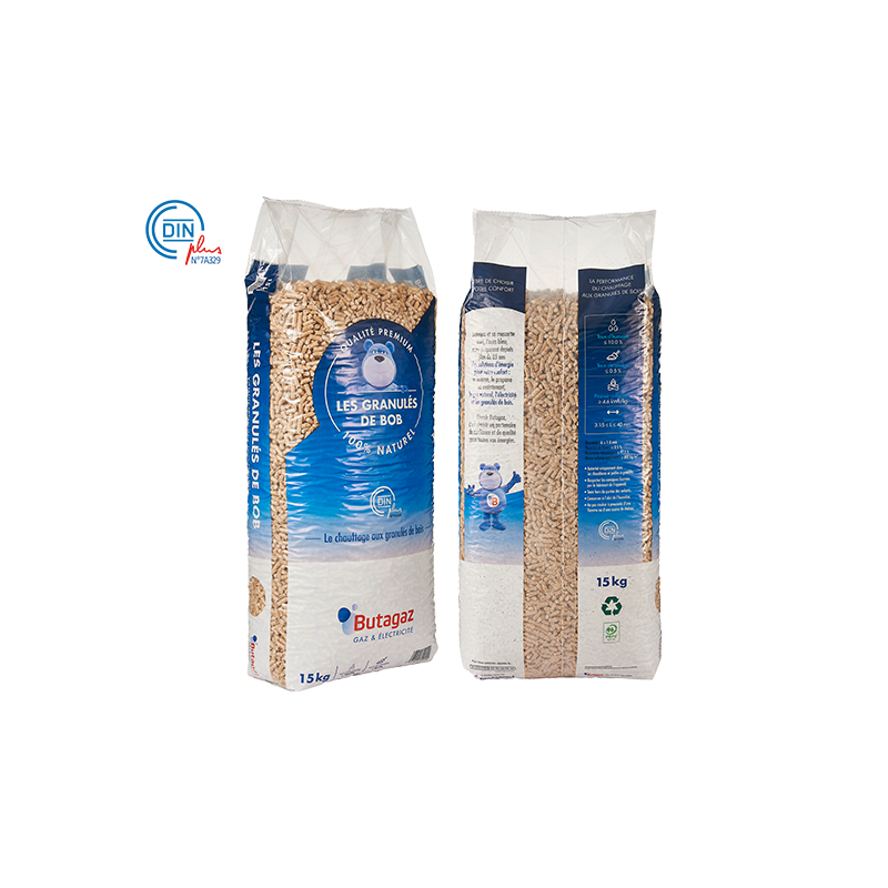 Pellet Butagaz DIN+ 100% résineux - palette de 66 sacs de 15KG – Image 3